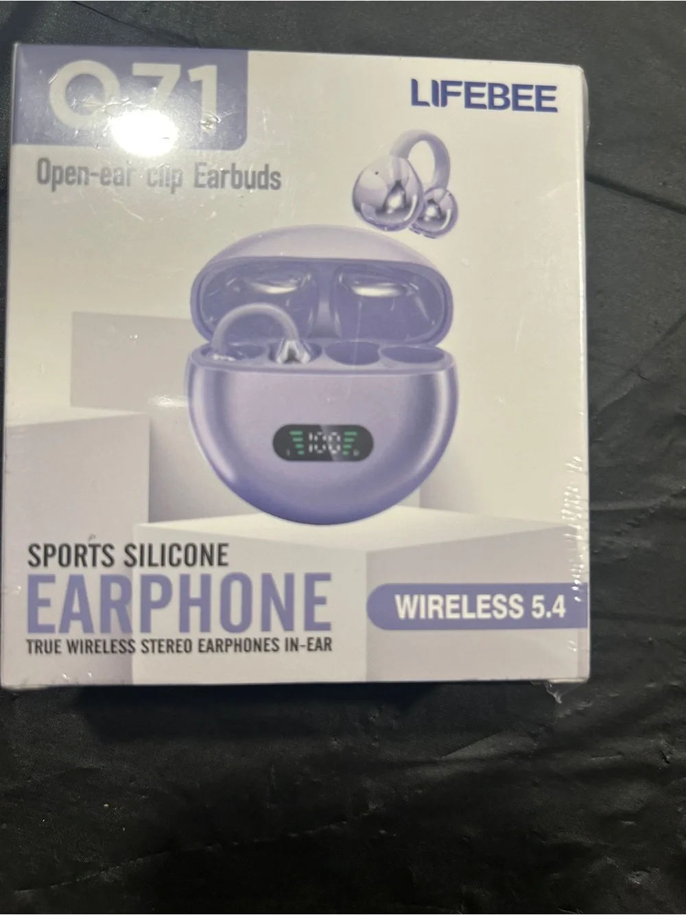 Q71 Purple Wireless Earbuds - Sports Silicone Earphones